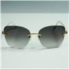 Image 1 : Cartier Rimless Sunglasses with Gold and Pearlized Temples