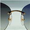 Image 6 : Cartier Rimless Sunglasses with Gold and Pearlized Temples