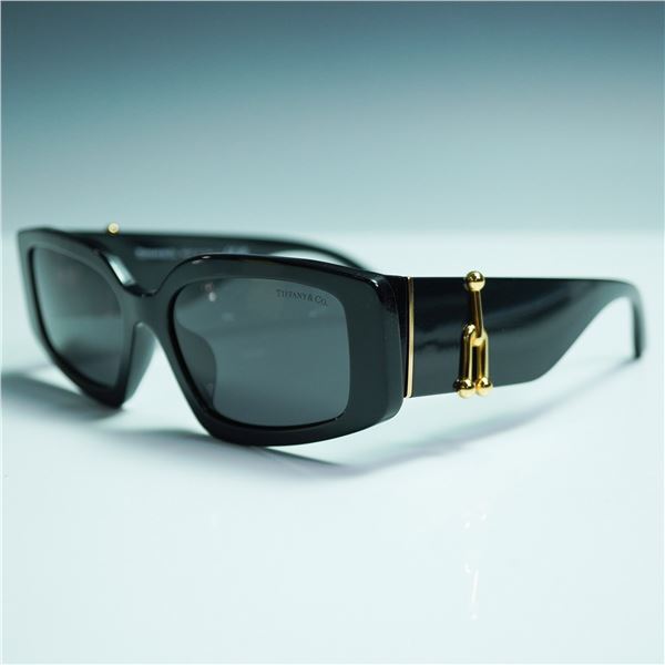 Tiffany & Co. Black Acetate Sunglasses with Golden Accents