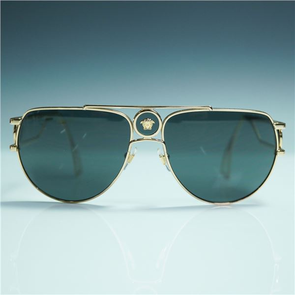 Versace Aviator Sunglasses with Gold Metal Frame
