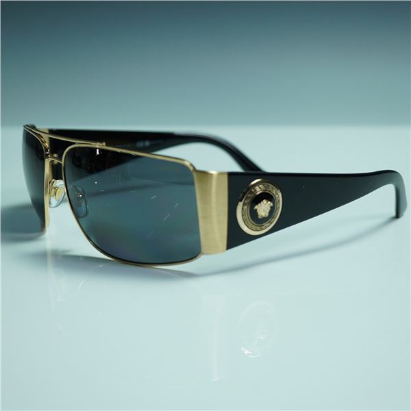 Versace Men's Sunglasses, Gold and Black