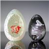 Image 1 : 2pc Irish and Abstract Art Glass Paperweights
