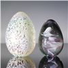 Image 2 : 2pc Irish and Abstract Art Glass Paperweights
