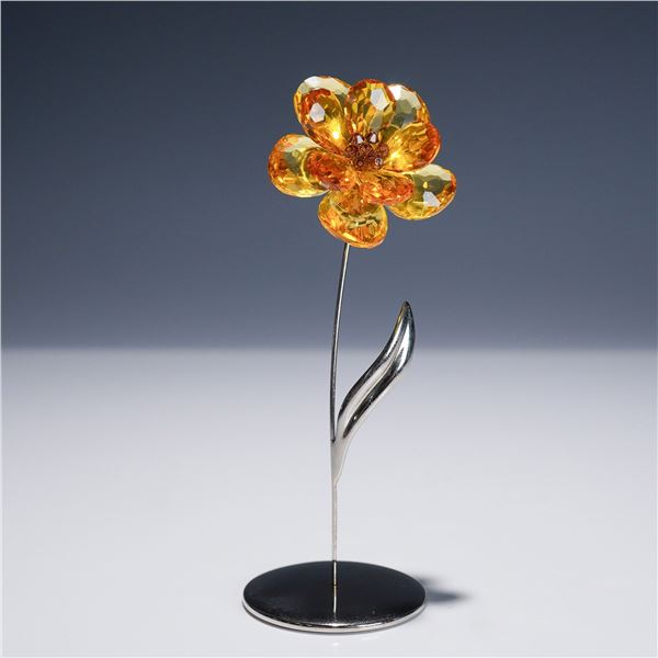 Swarovski Crystal Paradise Flowers Figurine, Dambulla Light Topaz 677618
