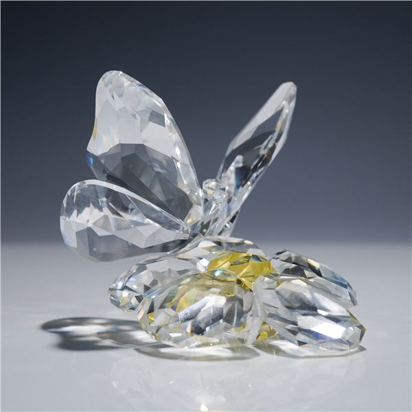 Swarovski Crystal Figurine, Butterfly on Flower