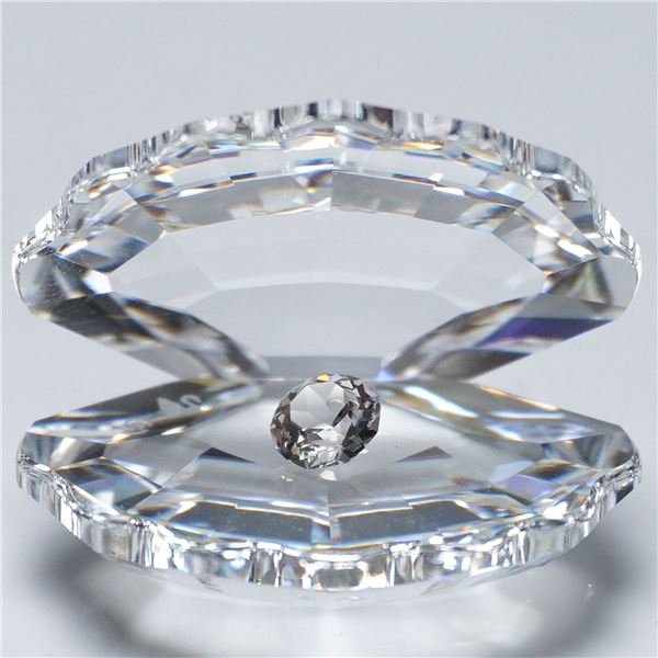 Swarovski Crystal Figurine, Clam with Pearl