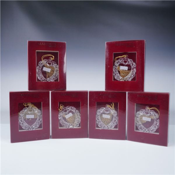 6pc Marquis by Waterford 2012 Our First Christmas Ornaments