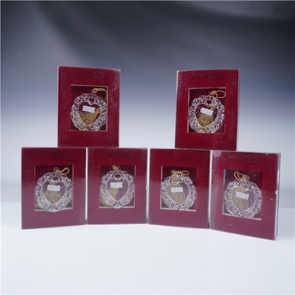 6pc Marquis by Waterford 2012 Our First Christmas Ornaments