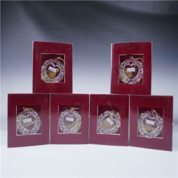 6pc Marquis by Waterford 2012 Our First Christmas Ornaments