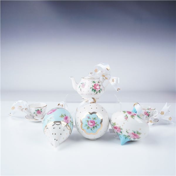 Royal Albert Porcelain Hanging Tea Set and Ornaments