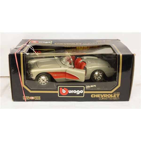 BURAGO 1957 CHEVROLET CORVETTE 1:18 SCALE