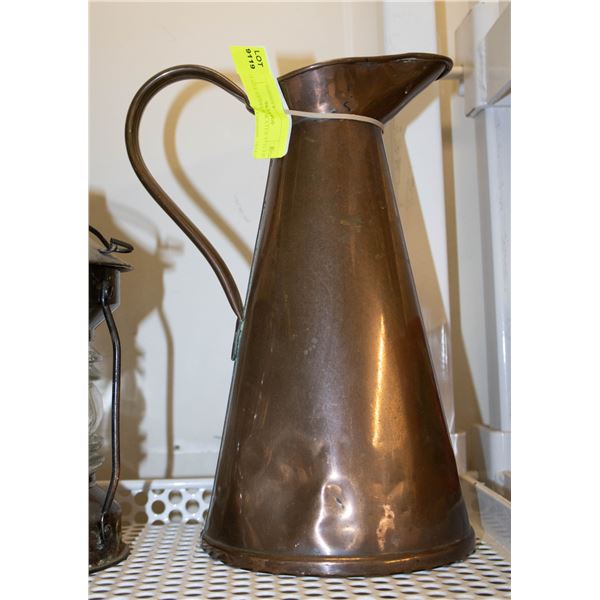 VINTAGE COPPER WATER PITCHER #4