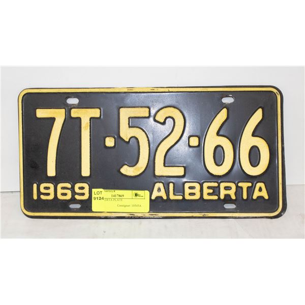 1969 ALBERTA PLATE