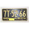 Image 1 : 1969 ALBERTA PLATE