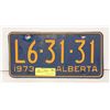 Image 1 : 1973 ALBERTA PLATE