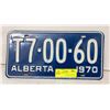 Image 1 : 1970 ALBERTA PLATE