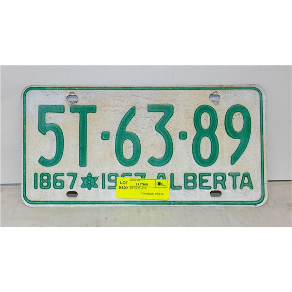 1967 ALBERTA PLATE