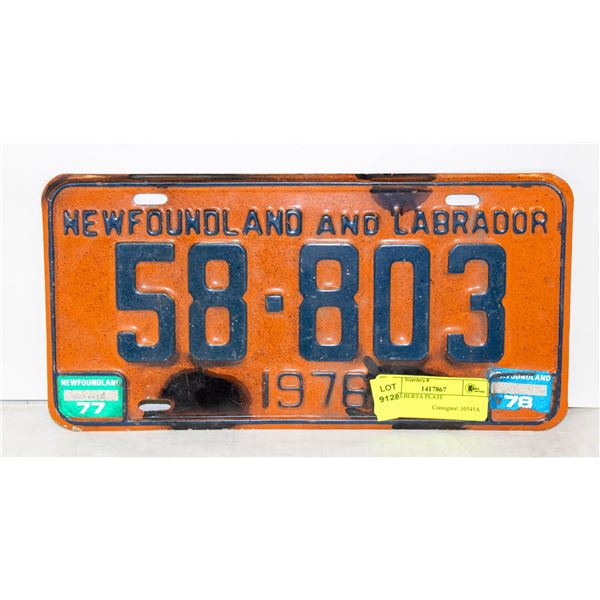 1976 ALBERTA PLATE