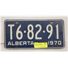 Image 1 : 1970 ALBERTA PLATE