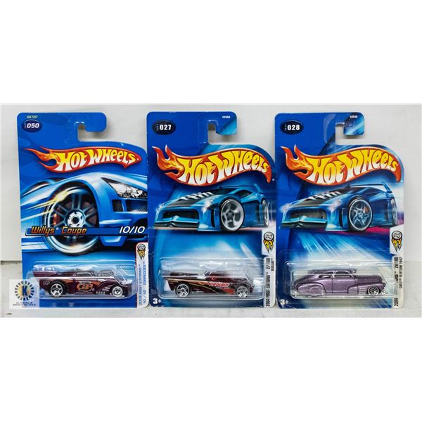 ESTATE LOT OF 3 UNSEARCHED HOTWHEELS