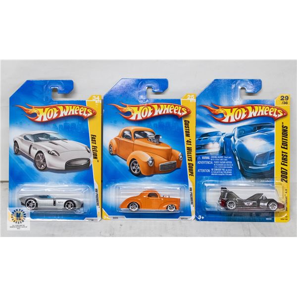 ESTATE LOT OF 3 UNSEARCHED HOTWHEELS