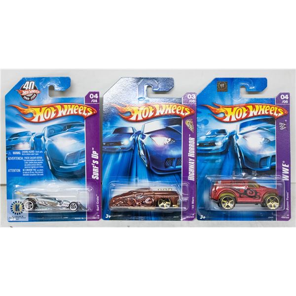 ESTATE LOT OF 3 UNSEARCHED HOTWHEELS