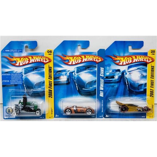 ESTATE LOT OF 3 UNSEARCHED HOTWHEELS