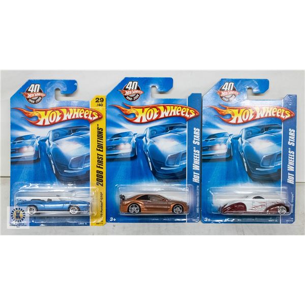 ESTATE LOT OF 3 UNSEARCHED HOTWHEELS