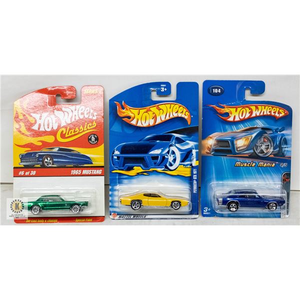 ESTATE LOT OF 3 UNSEARCHED HOTWHEELS