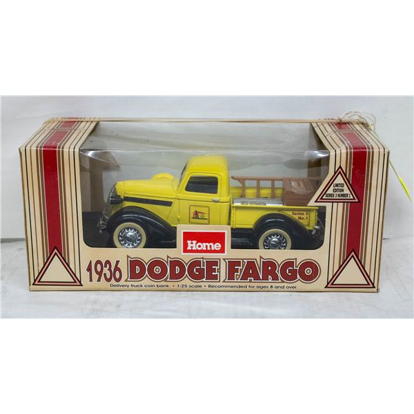HOME 1936 DODGE FARGO 1:25 SCALE DIE CAST CAR
