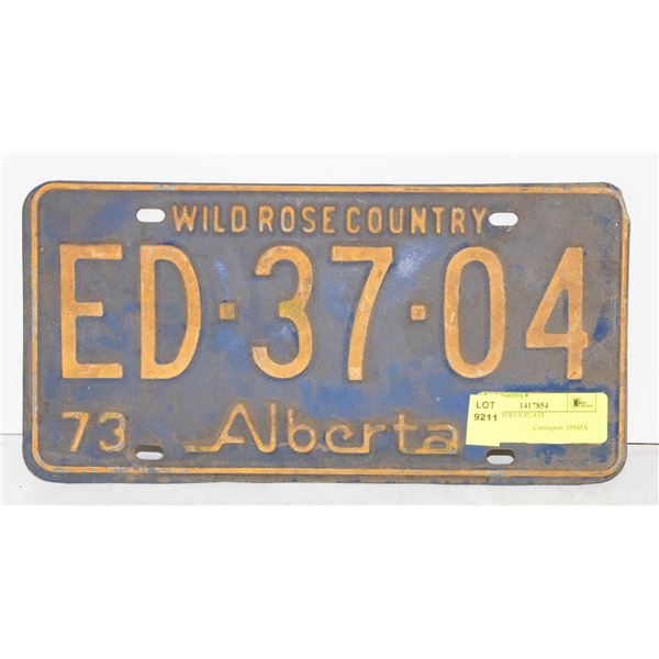 1973 ALBERTA PLATE