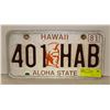 Image 1 : 1981 HAWAII PLATE