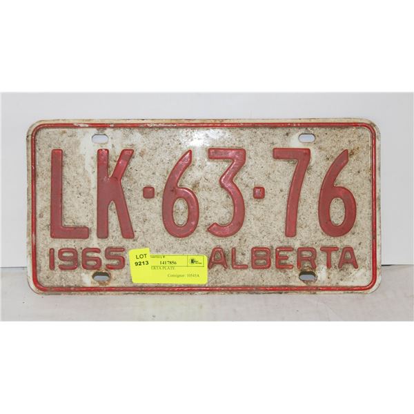 1965 ALBERTA PLATE