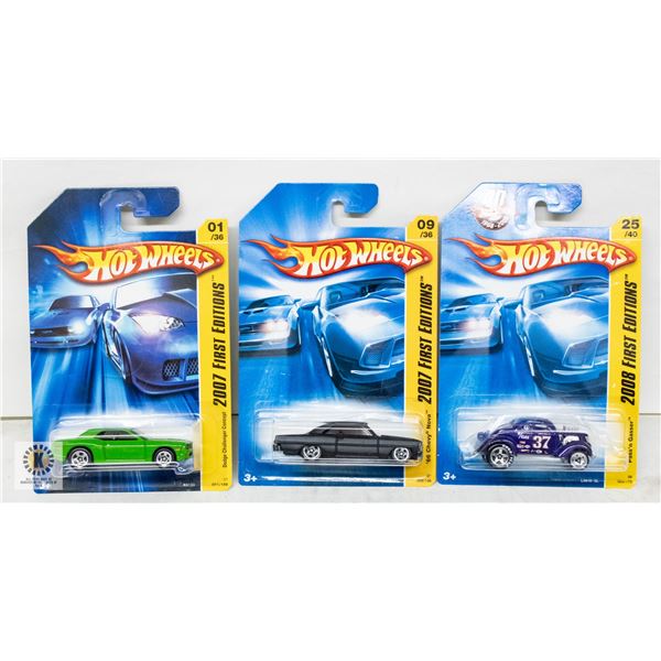 ESTATE LOT OF 3 UNSEARCHED HOTWHEELS