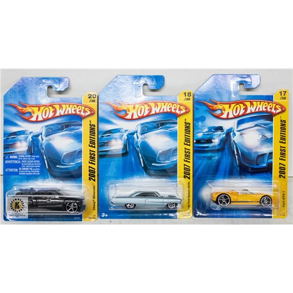ESTATE LOT OF 3 UNSEARCHED HOTWHEELS