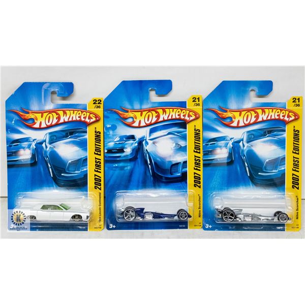 ESTATE LOT OF 3 UNSEARCHED HOTWHEELS