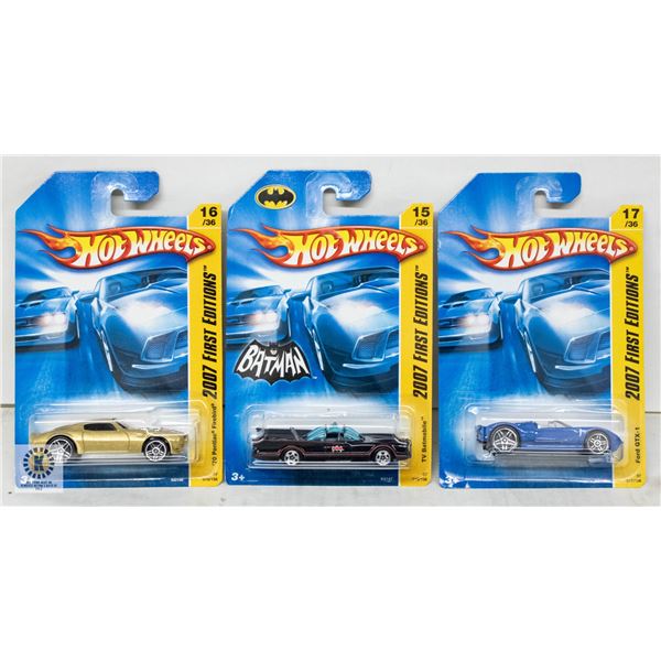 ESTATE LOT OF 3 UNSEARCHED HOTWHEELS