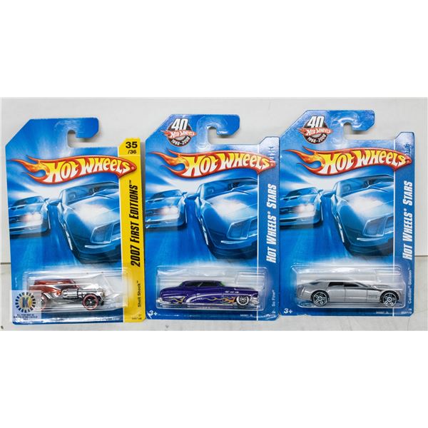 ESTATE LOT OF 3 UNSEARCHED HOTWHEELS