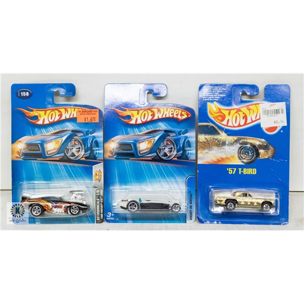 ESTATE LOT OF 3 UNSEARCHED HOTWHEELS