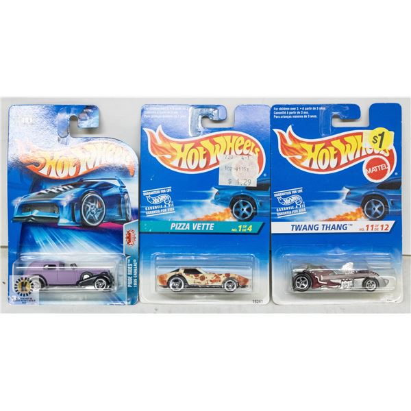 ESTATE LOT OF 3 UNSEARCHED HOTWHEELS