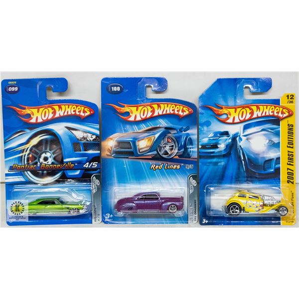 ESTATE LOT OF 3 UNSEARCHED HOTWHEELS