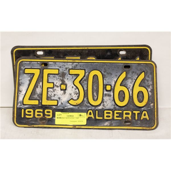 MATCHING AB PLATES - 1969