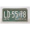 Image 1 : MATCHING ALBERTA PLATES - 1971