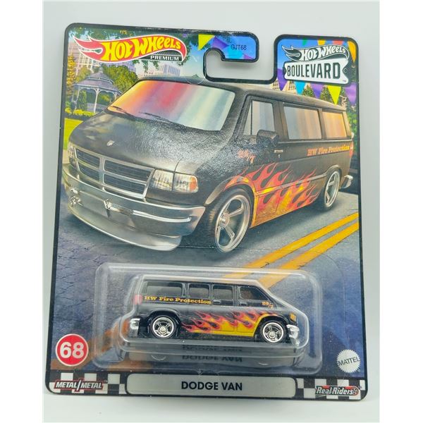 HOT WHEELS PREMIUM BOULEVARD DODGE VAN BLACK REAL