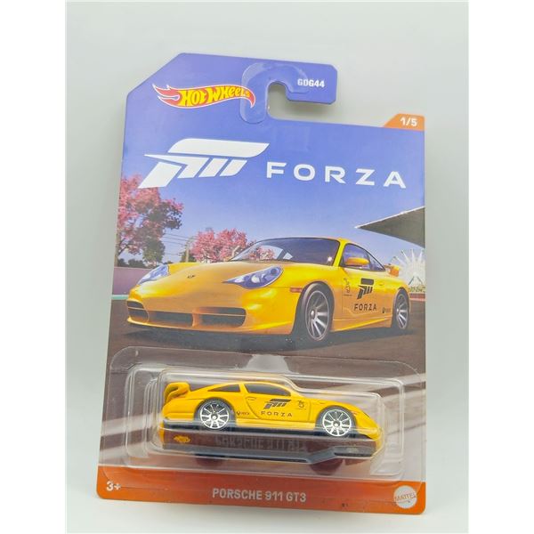 HOT WHEELS FORZA PORSCHE 911 GT3 YELLOW HLK28