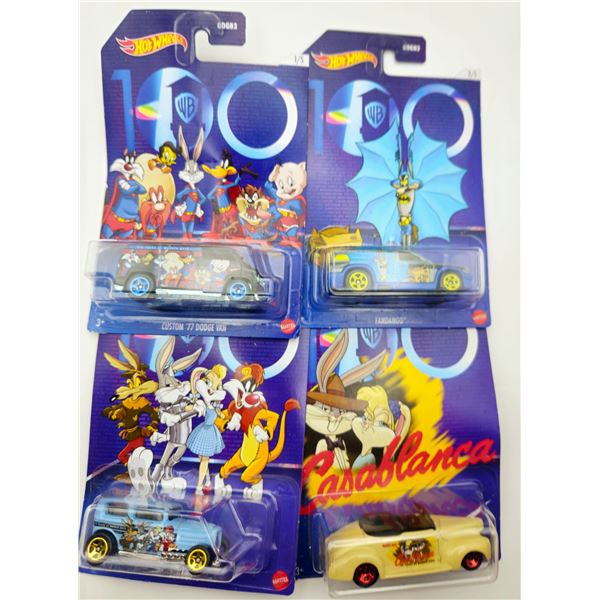 4 HOT WHEELS 100 YEAR WARNER BROS 77 DODGE VAN