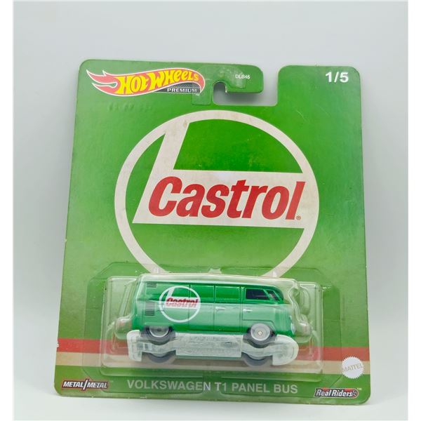 HOT WHEELS PREMIUM VOLKSWAGEN T1 PANEL BUS CASTROL