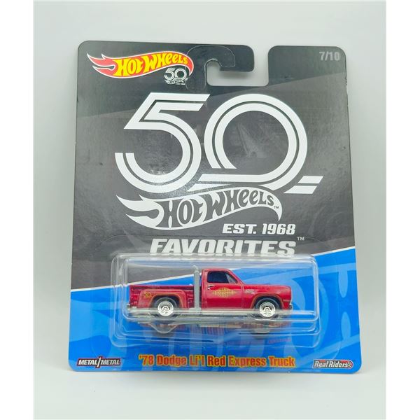 HOT WHEELS 78 DODGE LIL RED EXPRESS TRUCK 50TH
