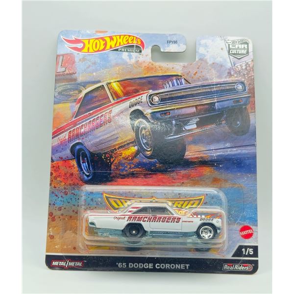 HOT WHEELS PREMIUM 65 DODGE CORONET WHITE/RED