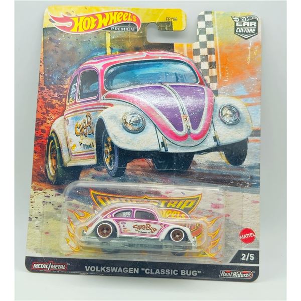 HOT WHEELS PREMIUM VOLKSWAGEN CLASSIC BUG PINK